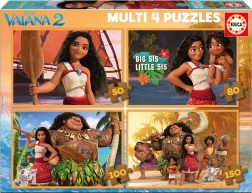 EDUCA Puzzle Vaiana 2, 4u1 (50, 80, 100, 150 dijelova)