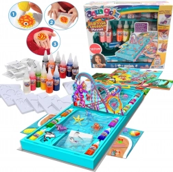 Aqua Gelz – velika kreativna set Laguna, 12 obojenih gelova i kalupi