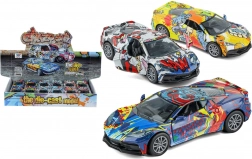 Metalni autić s povratnim mehanizmom 12 cm