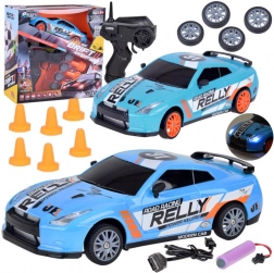 RC driftovski auto s daljinskim upravljačem 1:24 s čunjevima i zamjenskim kotačima