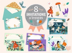 DJECO poklon-set pozivnica Garden Friends