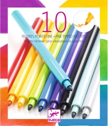 Djeco flomasteri s tankim vrhom, 10 kom