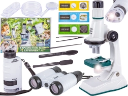 Educational science set 3 in 1: microscope, telescope and pocket magnifier up to 1200×