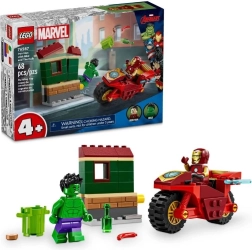 LEGO MARVEL Iron Man na motoru i Hulk 4+
