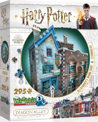 3D puzzle WREBBIT HARRY POTTER: Ollivanderova trgovina čarobnim štapićima i Scribbulus – 295 dijelova