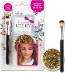 Lukky svjetlucavi gel za tijelo sa zlatnim kistom