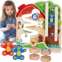Drvena Montessori manipulativna ploča Labirint Tooky Toy
