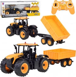 JCB traktor s daljinski upravljanom kiper prikolicom Double E 1:16 RC0670