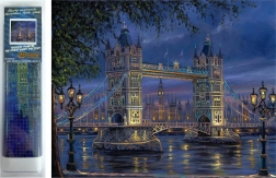Dijamantno slikanje Noćni Tower Bridge 30x40 cm