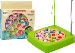 Igra pecanja ribica s 2 štapa, 15 ribica, zelena