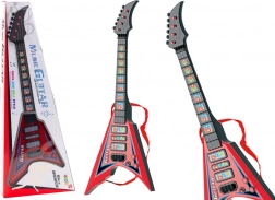 Dječja električna gitara s efektima i melodijama – crvena