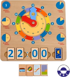 Lucy & Leo Learning to Tell Time – Wooden Educational Activity Board