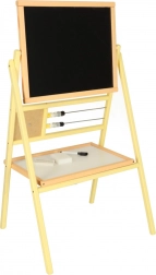 Dječja drvena magnetska ploča s kredom i računaljkom