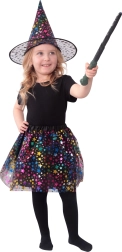 Dječji kostim vještice sa zvjezdicama i tutu suknjom s šeširom