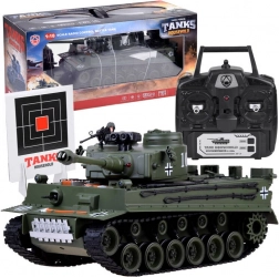 Veliki RC tenk GERMAN TIGER 1:18 sa pucanjem i LED