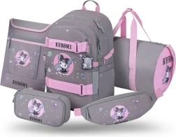 Školski set od 5 dijelova Baagl Skate Kuromi Grey