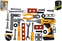 Plastični set alata s akumulatorskom bušilicom i ruksakom