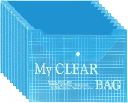 Prozirna mapa s klik-klik zatvaračem plava A4