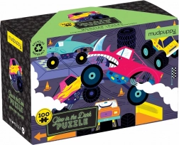 Svjetleći Puzzle Monster Trucks od Mudpuppy - 100 dijelova