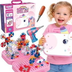 Woopie 3D Screw Construction Set Unicorn