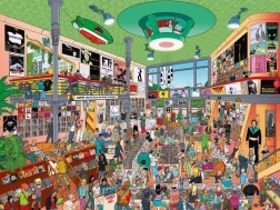 Puzzle HEYE glazbena trgovina, 1500 dijelova