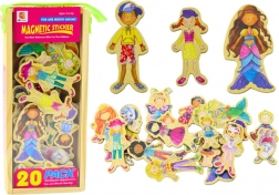 Drvene magnetne figurice u šarenim kostimima, 20 kom