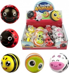 Skakajuća gumena loptica životinjica 6 cm, mješavina motiva