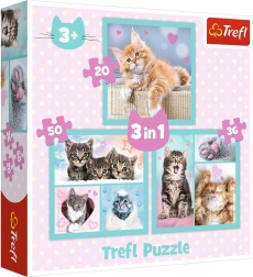 Puzzle 3 u 1 – simpatične životinjice TREFL