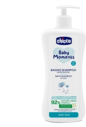 Chicco Baby Moments gel za tuširanje 2 u 1 za kosu i tijelo s dozatorom 750 ml