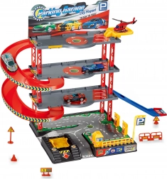 Parkirna stanica s helikopterom i metalnim autićima 59 × 27 × 39 cm