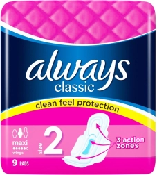 Always Classic Maxi higijenski ulošci 9 kom
