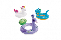 dječji napuhujući plivaći kolut životinjica 86 × 58 cm (lama, jednorog, dinosaur)