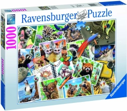 Puzzle 1000 dijelova – životinje na putovanjima RAVENSBURGER