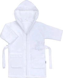 Dječji kućni ogrtač New Baby Sovice bijeli