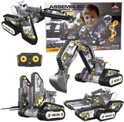 Konstrukcijski set 4 u 1 – daljinski upravljane građevinske strojeve, 176 dijelova