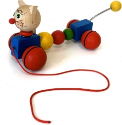 Drvena igračka na povlačenje Mačka