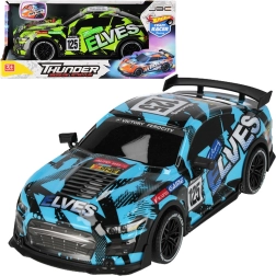 Racing car with pull-back wind-up drive