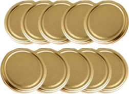 Zlatni metalni poklopci za staklenke za zimnicu 82 mm (10 kom)