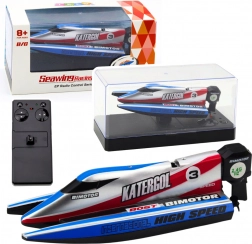 Daljinski upravljani motorni čamac plavo-srebrni 14 cm