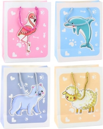 Poklon vrećica 3D životinjice u pastelnim bojama