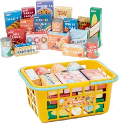 Žuta dječja košarica CASDON s namirnicama za djecu 3+