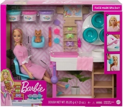 barbie salon spa s maskom za lice – igraći set