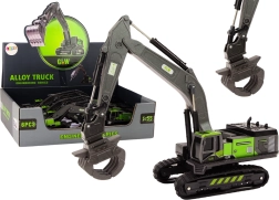 Igračka Gusjeničarski bager s metalnom kandžom 1:55 crno-zelena