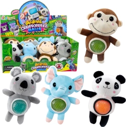 Plišana lutka za stiskanje s vodenim kuglicama 17 cm, mix životinja