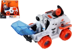 Svemirski auto s zamašnjakom i astronautom, plastično vozilo 9 × 13 cm