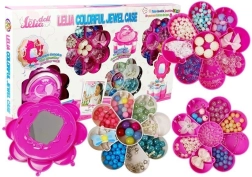 Set perlica za izradu nakita DIY sa sklopivim koferčićem i zrcalom