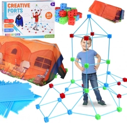 Veliki set konstrukcijskih slamki 89 kom s pokrivnom tkaninom i vrećicom