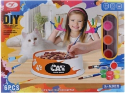 Keramička zdjela za mačku za oslikavanje – kreativni set