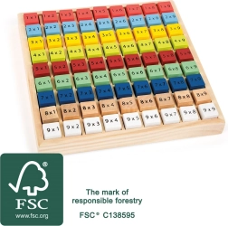 small foot drvena edukativna tablica množenja