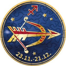 Curiosi okrugle puzzle zodijak strijelac 33 dijelova